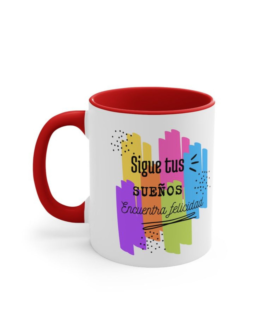 TAZA INTERIOR Y ASA DE COLORES 11 OZ PERSONALIZADA