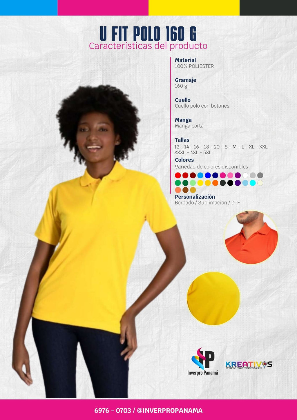 POLO U FIT O DRY FIT POLIESTER 160 G