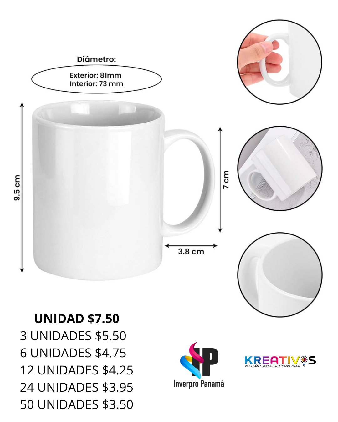 TAZA SUBLIMABLE PERSONALIZADA 11 OZ