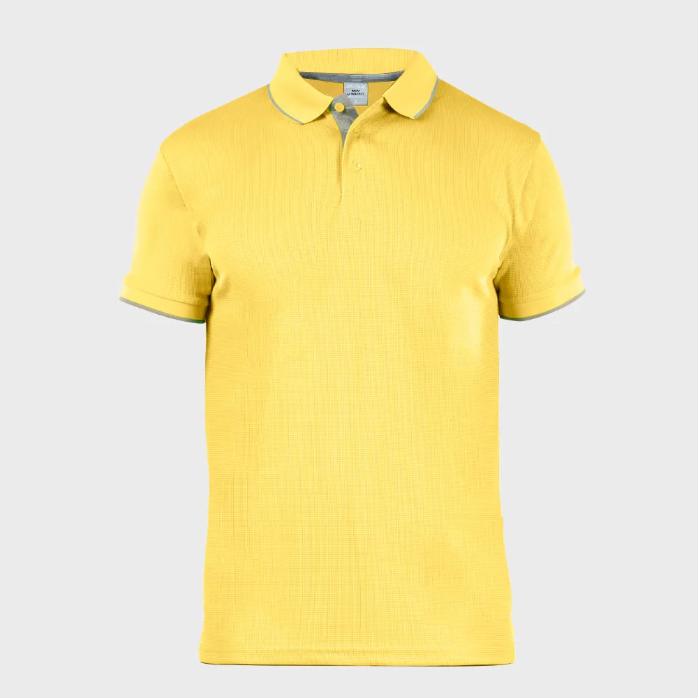 POLO WAFIT CON LINEA EN CUELLO Y MANGA